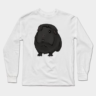 Black Crested Guinea Pig Long Sleeve T-Shirt